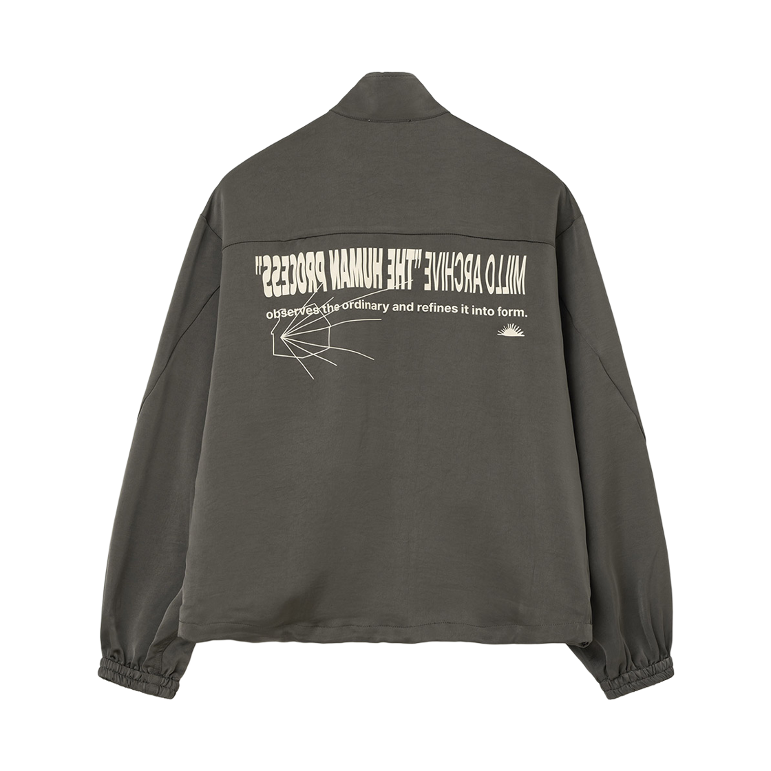 ML824OBR Millo Archive Process Team Zip-Up Olive Brown