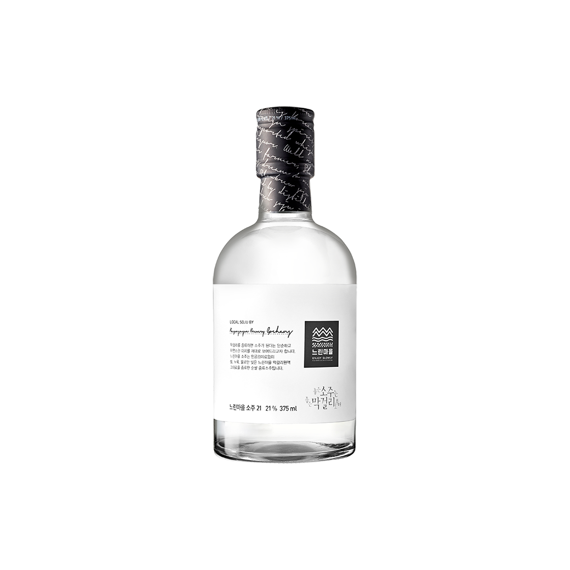 느린마을 느린마을소주 21도 375ml(Slow village Soju 21 375ml x 1 Btl.)