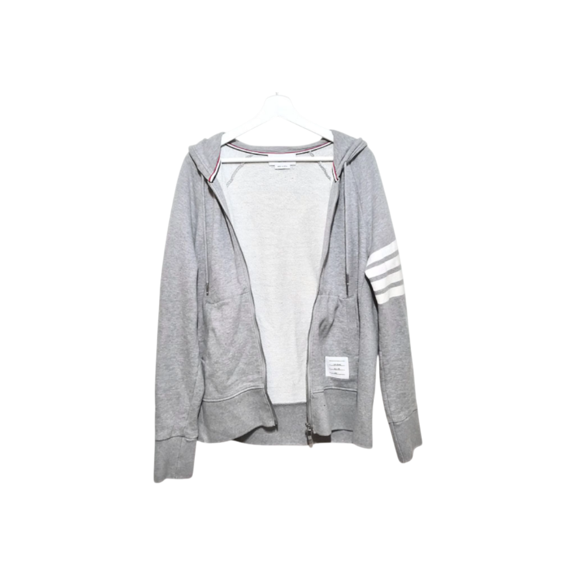 IT2WVBMLWCB6 Thom Browne Classic Loopback Hoodie Zip-Up