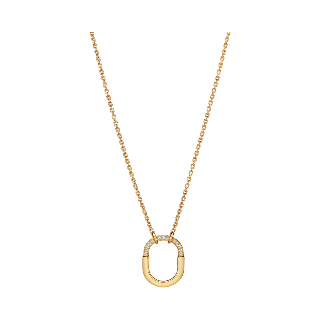 74365779 Tiffany & Co. Tiffany Lock Small Pendant 18K Yellow Gold with Diamonds