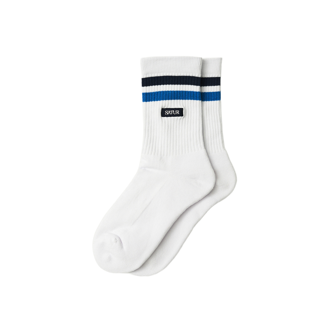 SA261UAO01WHT0 SATUR Small Logo Sporty Socks White