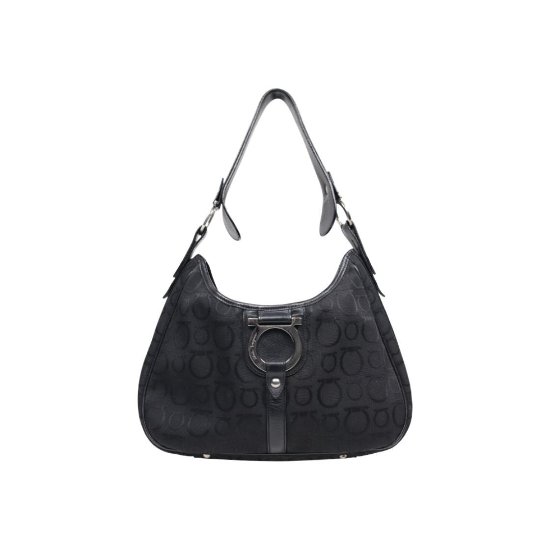 ITMJ8V72EJ9A Ferragamo Black Hobo Shoulder Bag C-A46722