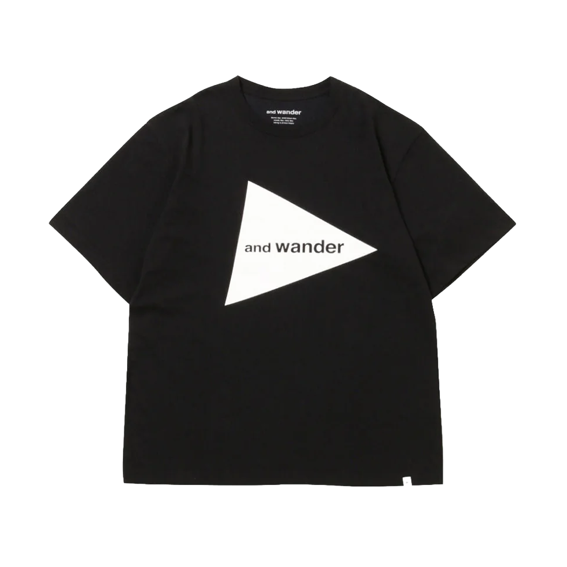 앤드 원더 081 앤드 원더 빅 로고 숏슬리브 티 블랙 - 26SS(And Wander 081 And Wander Big Logo SS T black - 26SS)