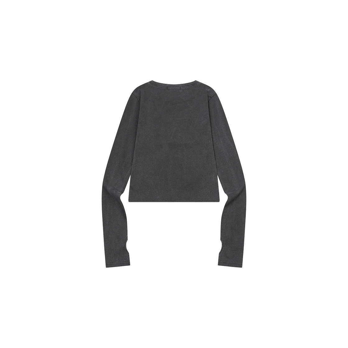 무센트 모드린 피그먼트 워싱 아플리케 긴팔 티 차콜(MUCENT Modrin Pigment Washing Applique Long Sleeve T Charcoal) - 2