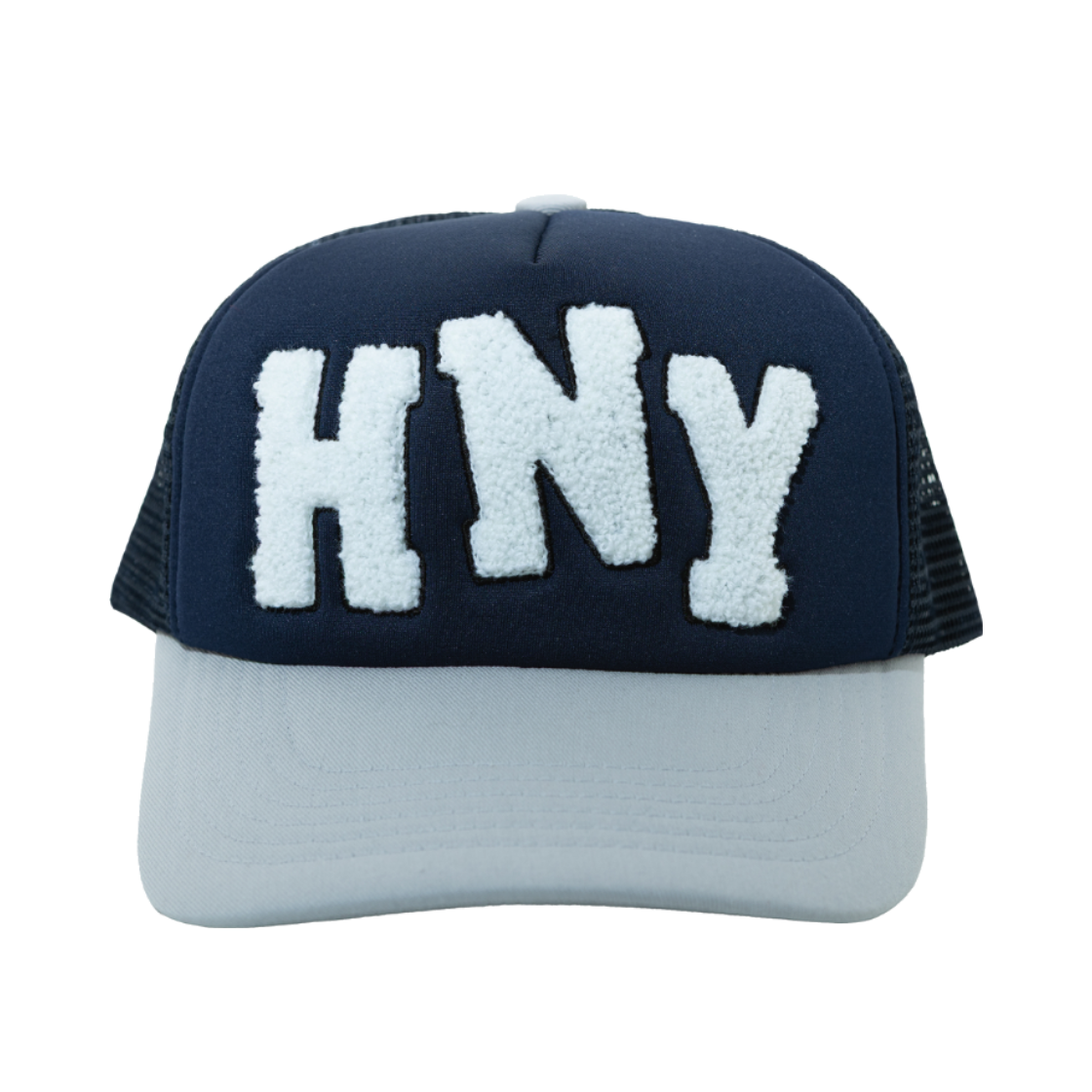 허니스쿱하우스 HNY 로고 트러커 캡 네이비(Honey Scoop House HNY Logo Trucker Cap Navy)