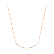 Tiffany & Co. Tiffany T Smile Small Pendant 18K Rose Gold with Diamonds