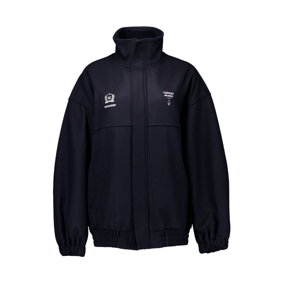 TU26JK1NA Temporary Universe x Way Maker Oversized Wool Jacket Navy