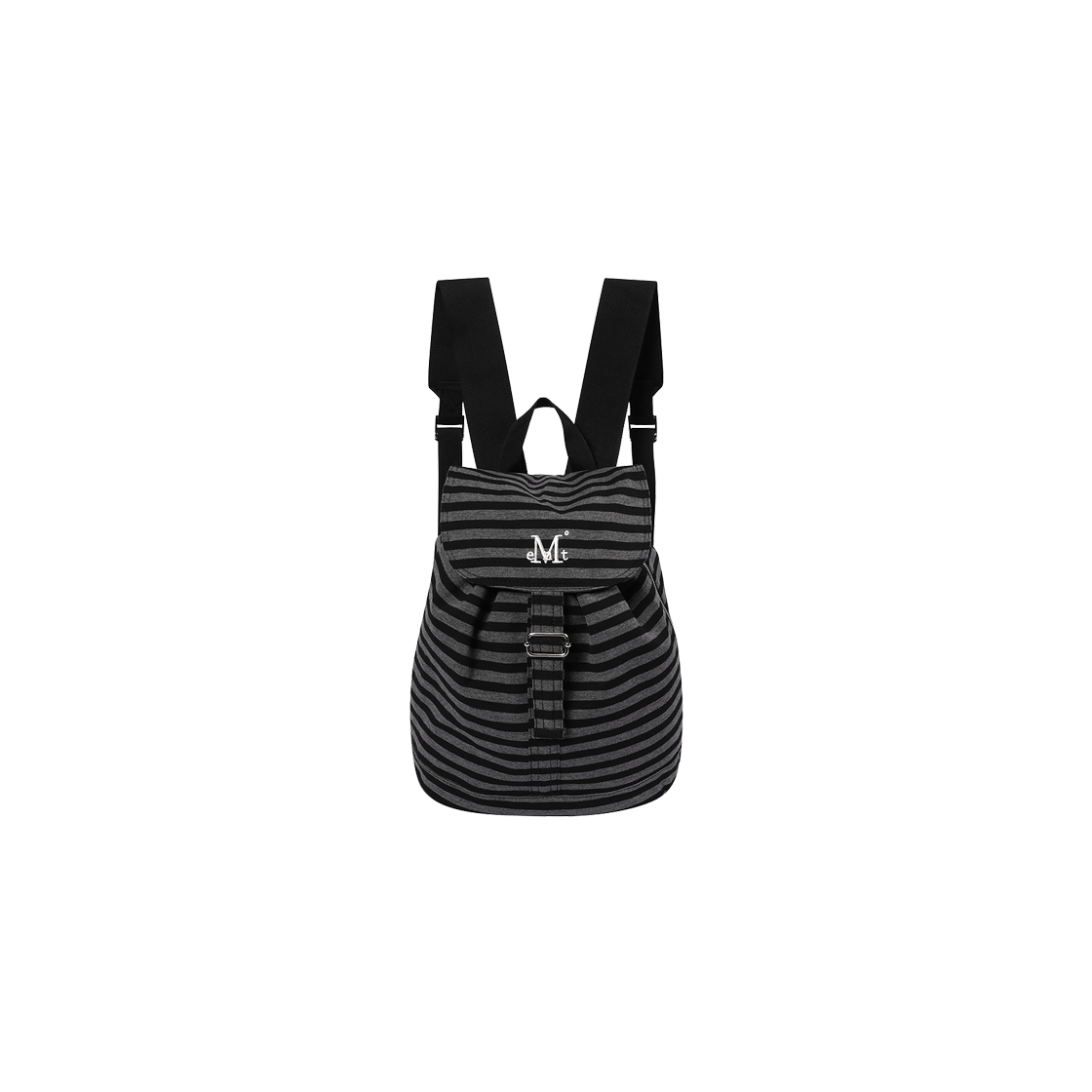 무센트 뮤트 스트라이프 미니 백팩 남녀공용 블랙 - 그레이(MUCENT Mute Stripe Mini Back Pack Unisex Black - Gray)