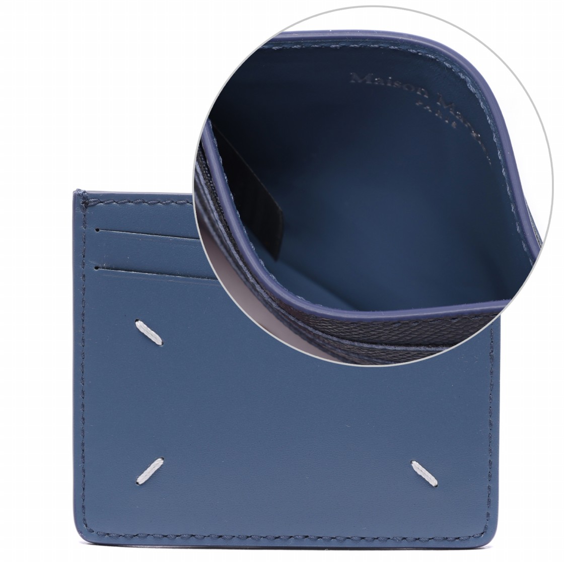 [25% 쿠폰] 메종 마르지엘라 보빈 레더 카드 홀더 블루([25% 쿠폰] Maison Margiela Bovine Leather Card Holder Blue) - 2