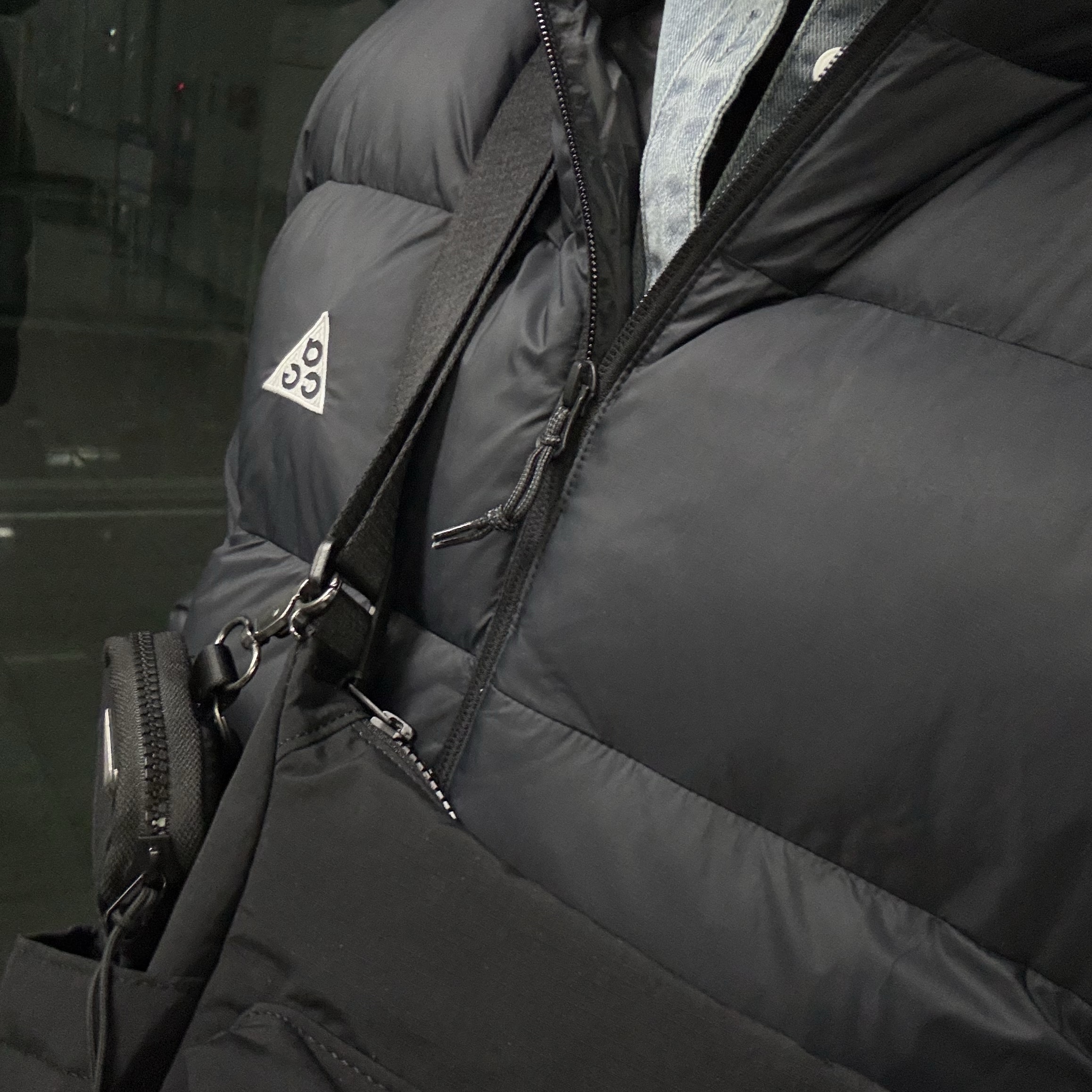 Nike ACG Therma-Fit ADV Lunar Lake Loose Hooded Jacket Black Summit White - Asia 착용 스타일