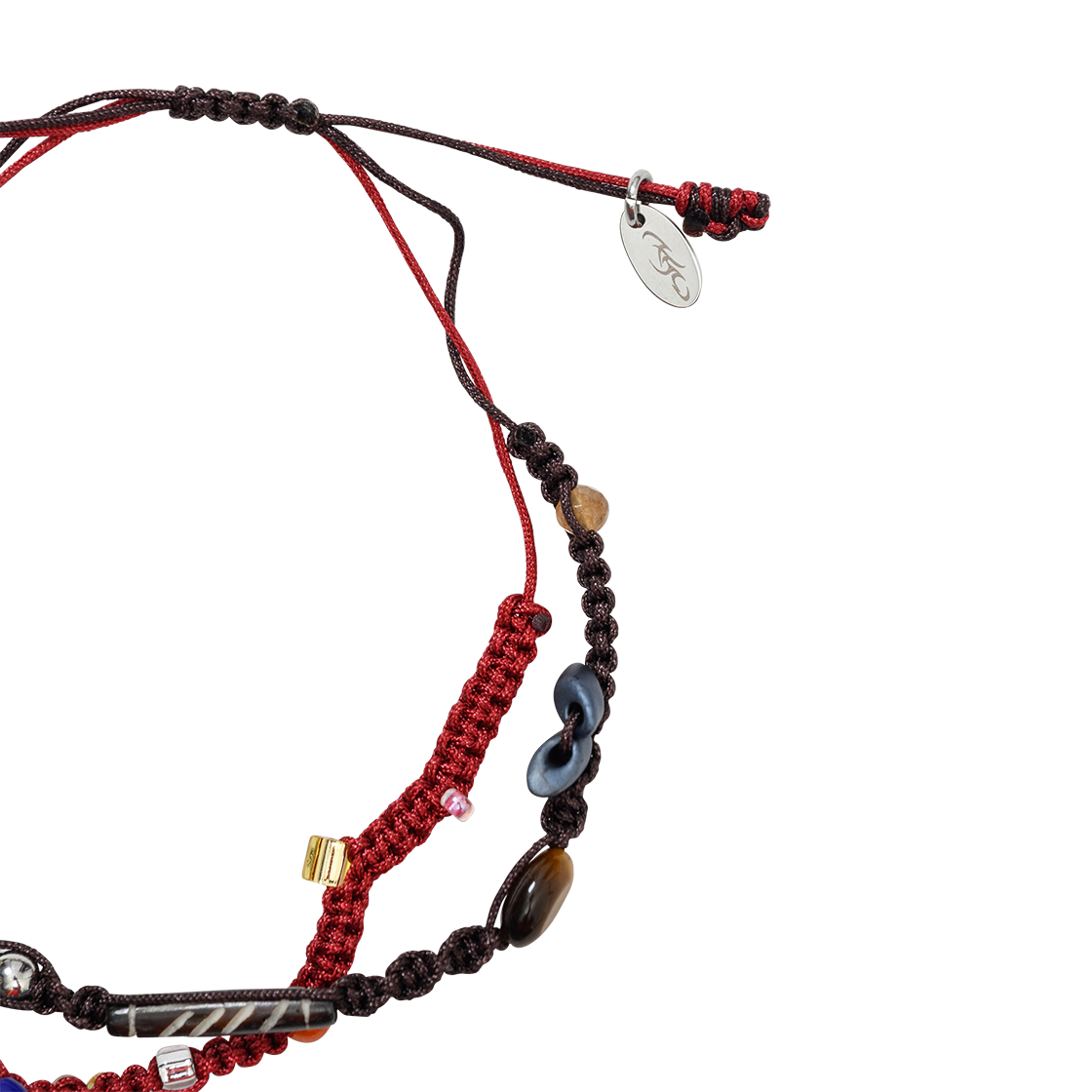 아조바이아조 와비사비 노트 레이어드 팔찌 레드(AJOBYAJO Wabisabi Knot Layered Bracelet Red) - 2