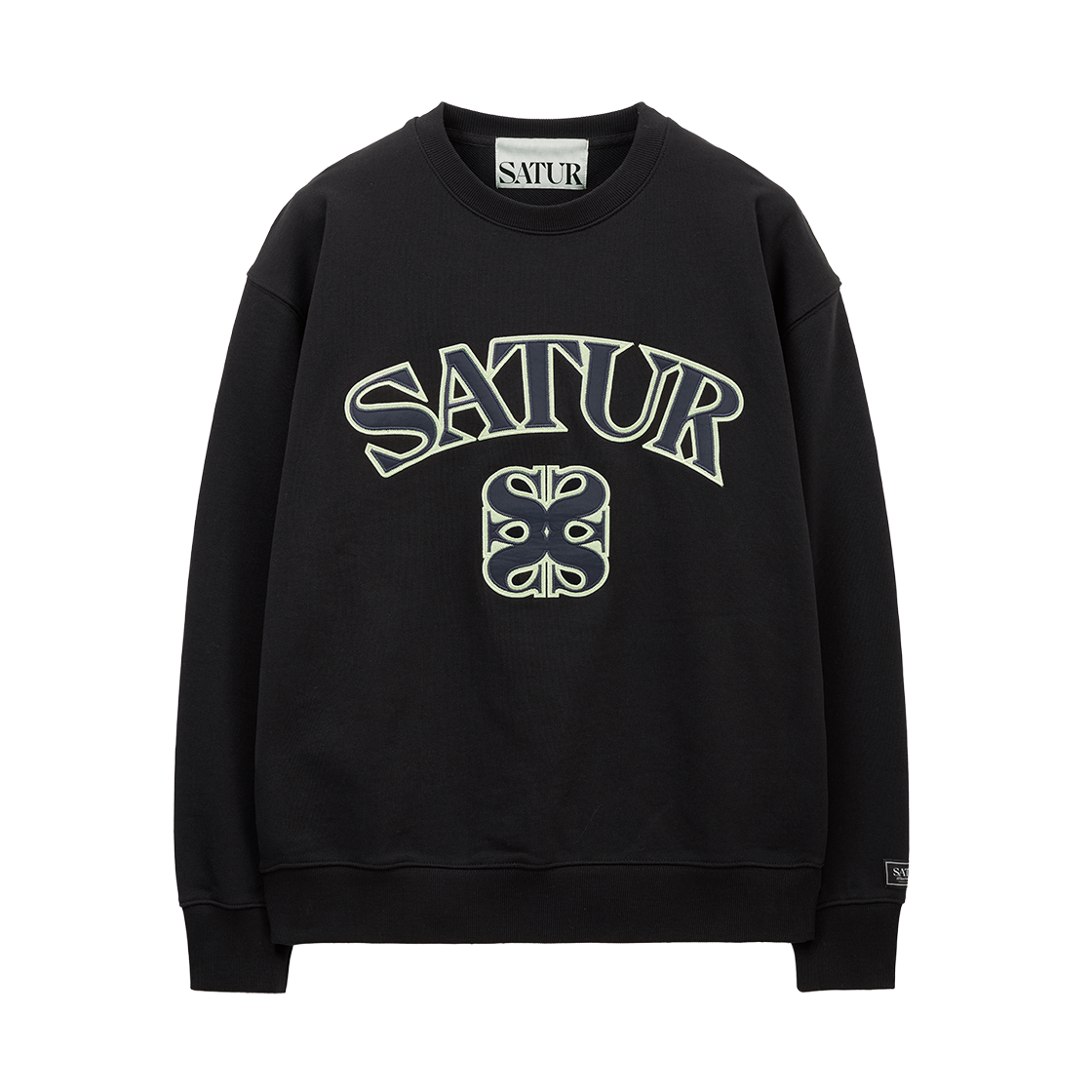 세터 아치 아페로 로고 스웨트셔츠 블랙(SATUR Arch Apero Logo Sweatshirt Black)