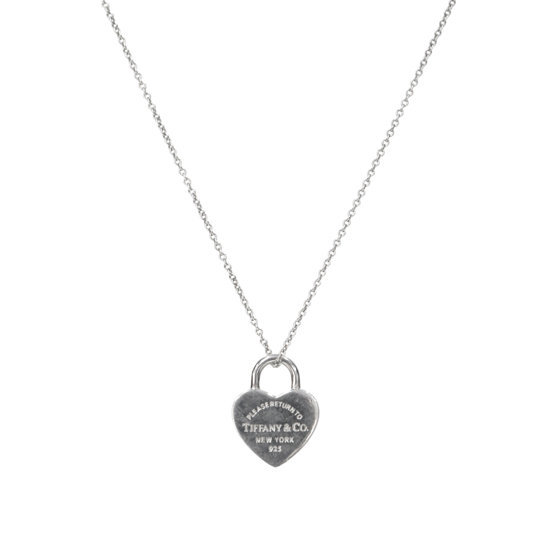 ITNJKMCM5CM7 Tiffany 925 Silver Heart Necklace C-B47882