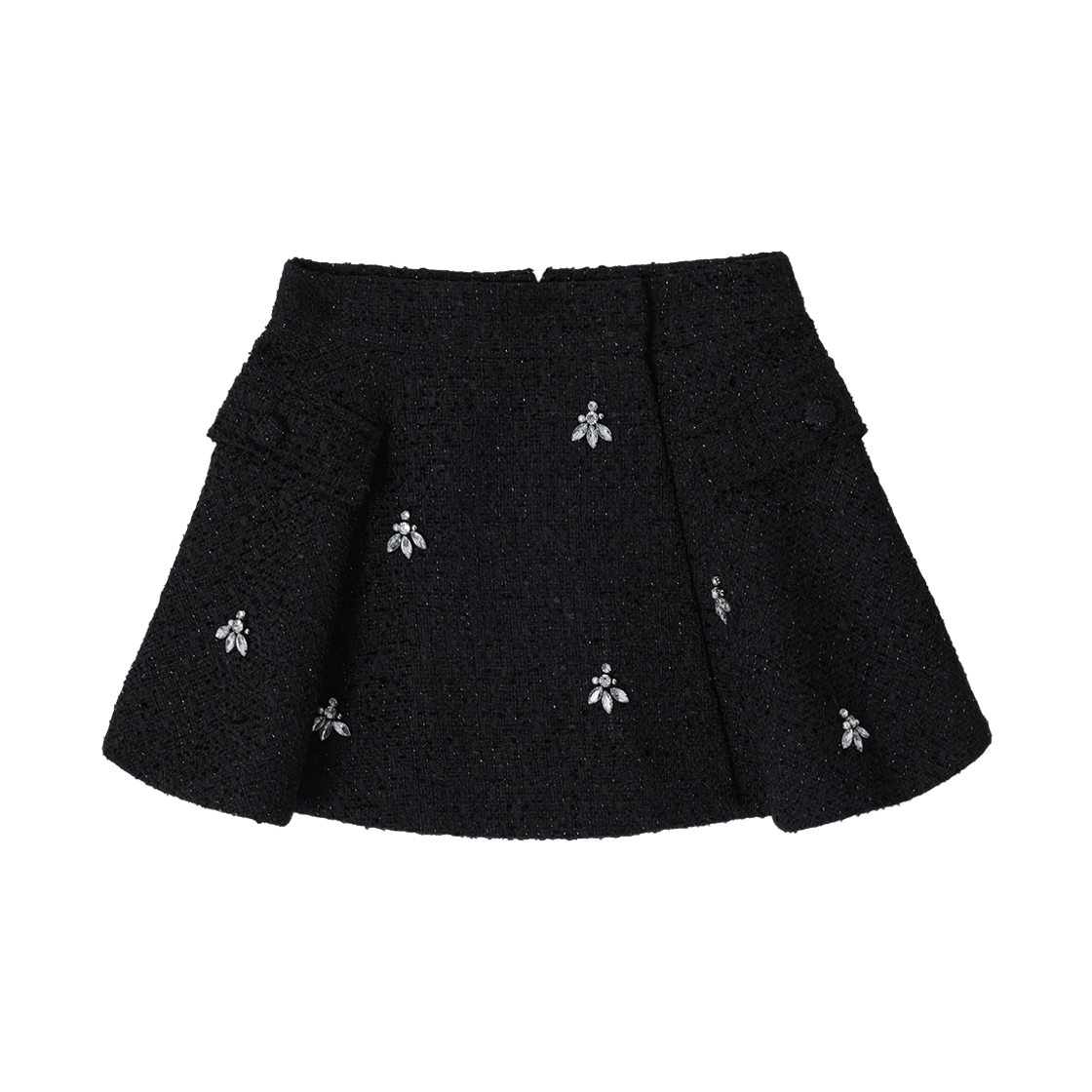 WH2SK302BK (W) SONGZIO Orchid Stone Tweed Skirt Black