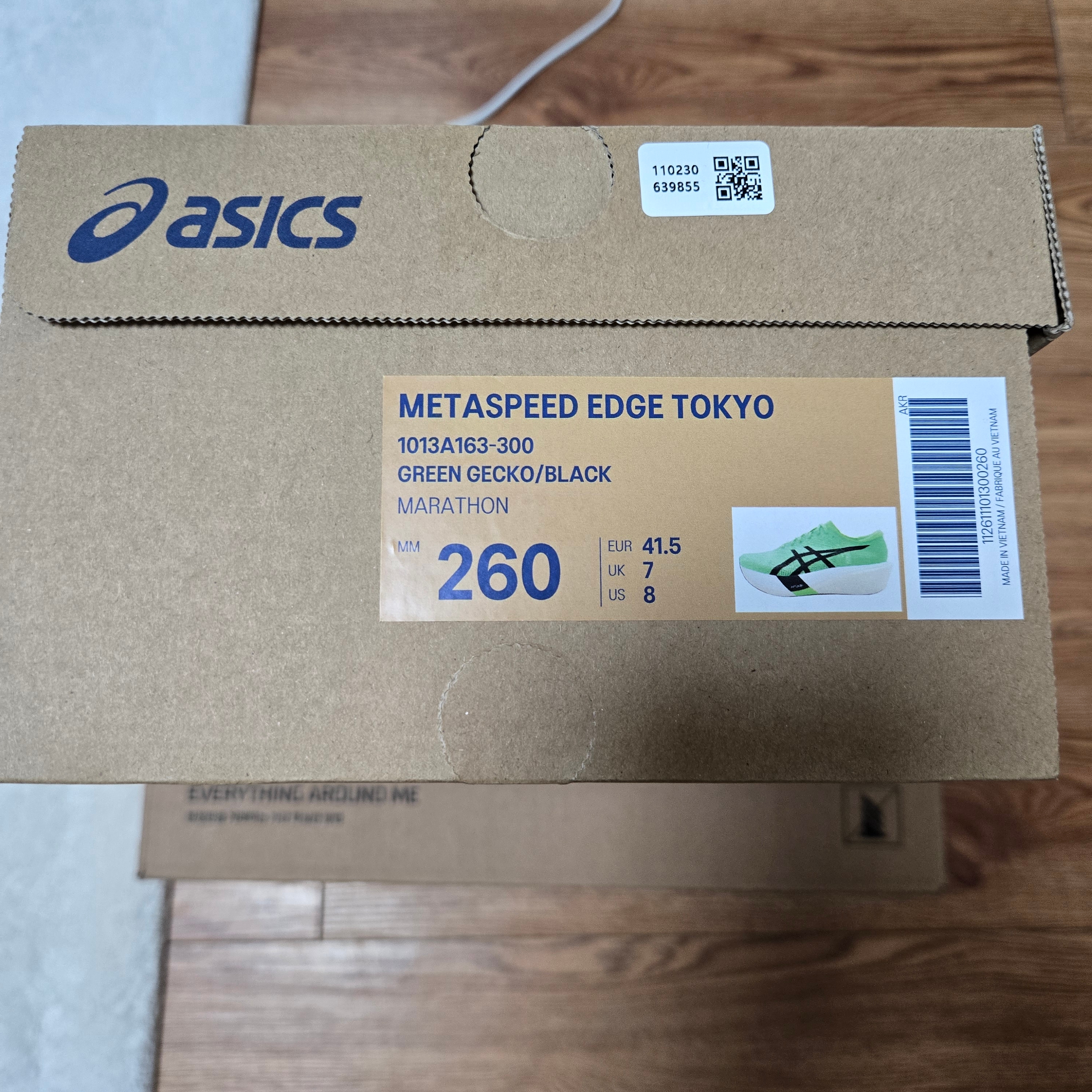 Asics Metaspeed Edge Tokyo Green Gecko Black 착용 스타일 - 3