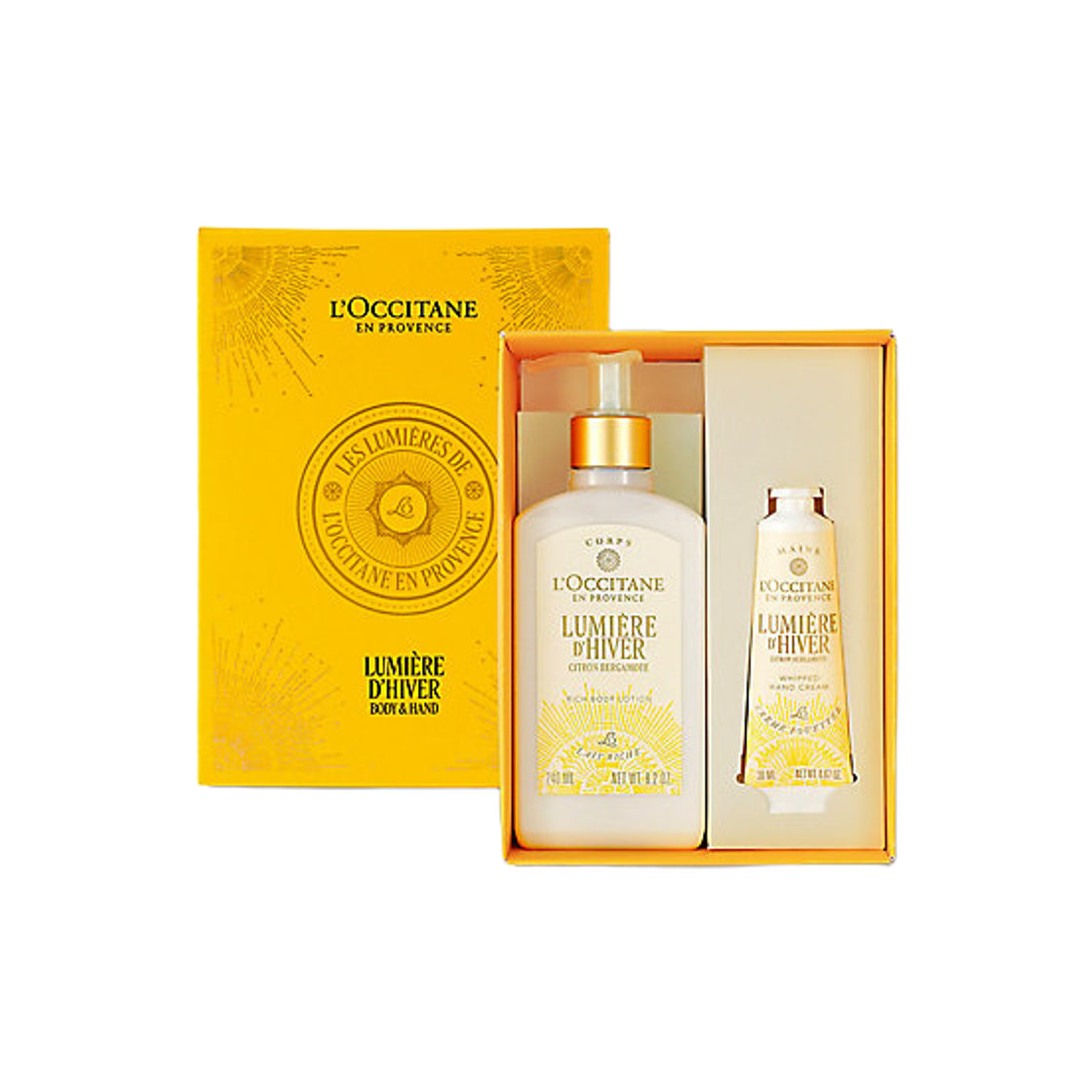 록시땅 2025 홀리데이 뤼미에르 디베 바디 & 핸드 세트 240ml & 30ml(L'Occitane 2025 Holiday Lumiere D'Hiver Body & Hand Set 240ml & 30ml)