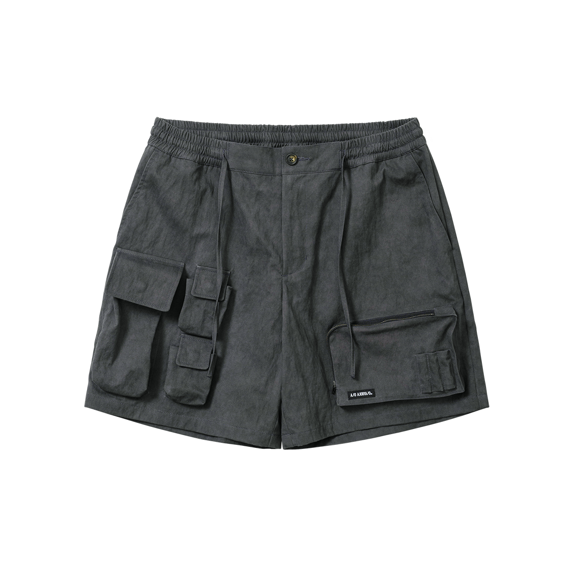 아조바이아조 프린티드 타이다이 카고 쇼츠 차콜(AJOBYAJO Printed Tie-Dye Cargo Shorts Charcoal) - 1