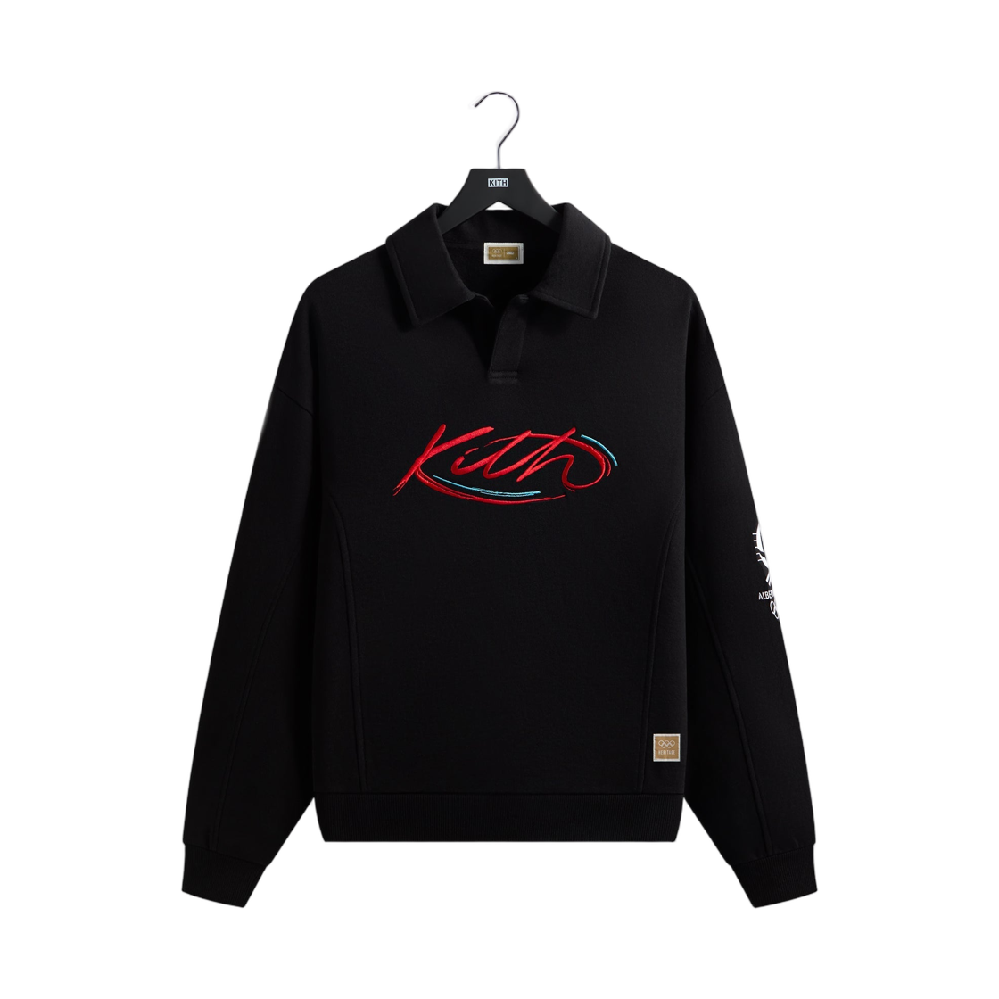 키스 포 올림픽 헤리티지 알베르빌 빈티지 넬슨 럭비 블랙(Kith for Olympics Heritage Albertville Vintage Nelson Rugby Black)