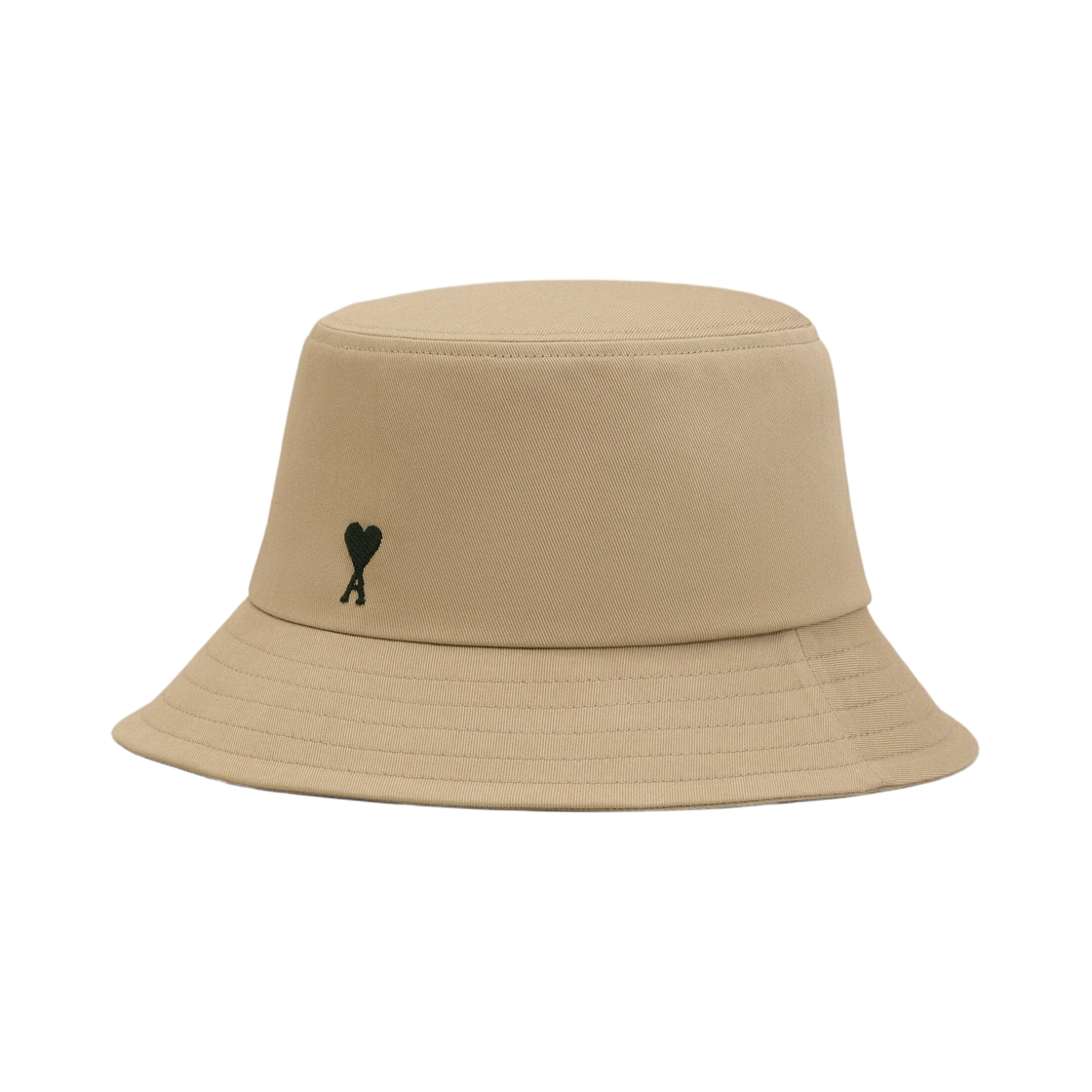 아미 베이지 코튼 아미 드 하트 버킷햇 토프 베이지(AMI Beige Cotton Ami De Coeur Bucket Hat Taupe Beige) - 1