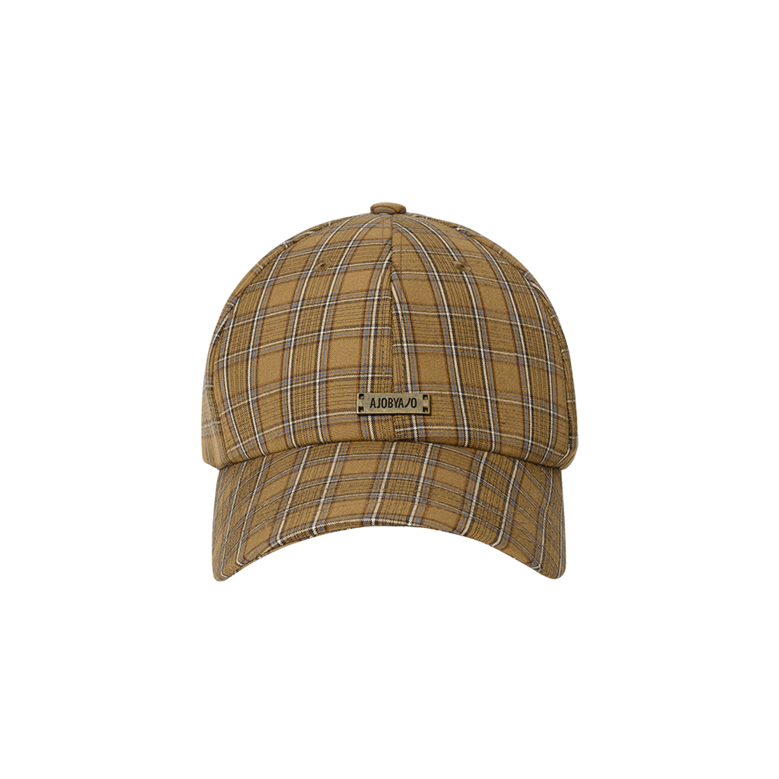 아조바이아조 체크 베이스볼 캡 카멜(AJOBYAJO Check Baseball Cap Camel)