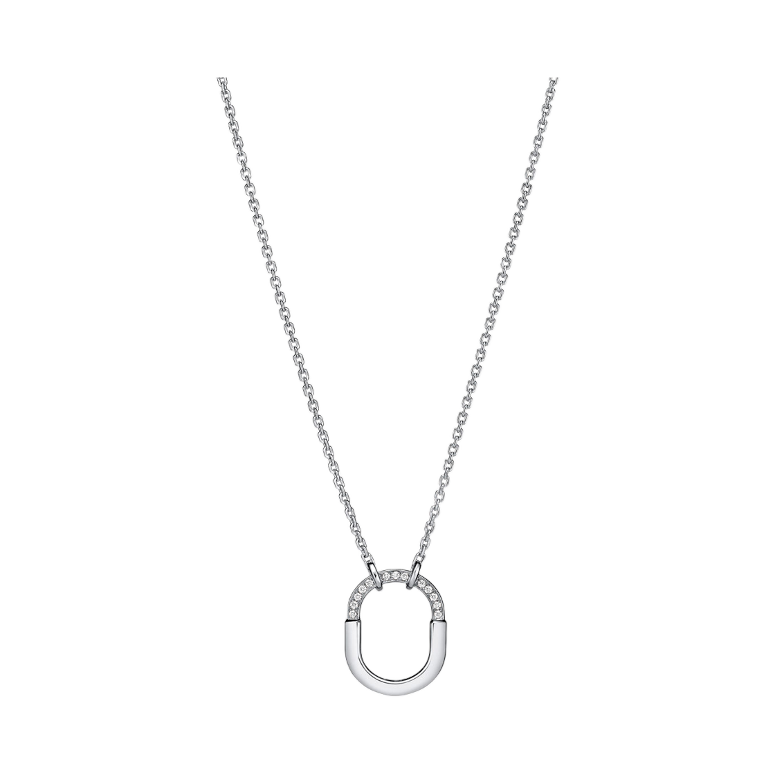 74365795 Tiffany & Co. Tiffany Lock Small Pendant 18K White Gold with Diamonds