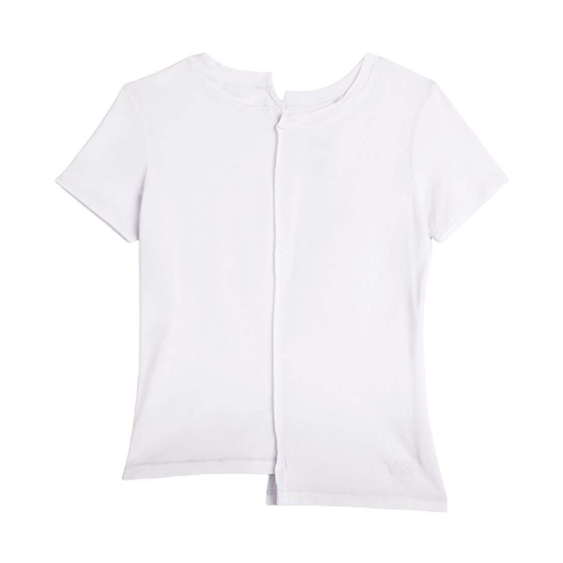 (W) Y-3 x 요지 야마모토 DD Ftd 티셔츠 초크 화이트((W) Y-3 x Yohji Yamamoto DD Ftd T-Shirt Chalk White)