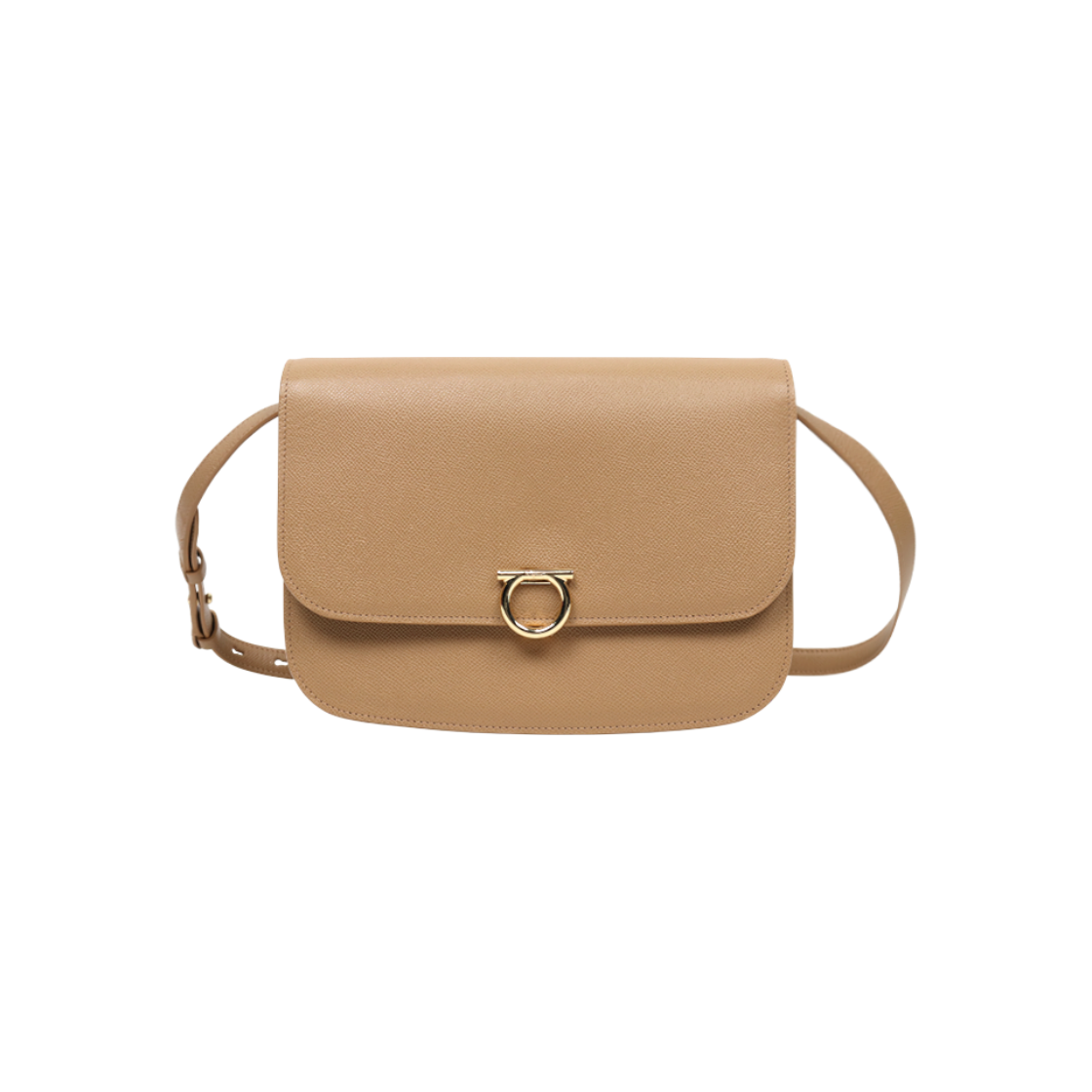 ITEFNH2NEQDG Salvatore Ferragamo Beige Gancini Crossbody Bag C-A46541