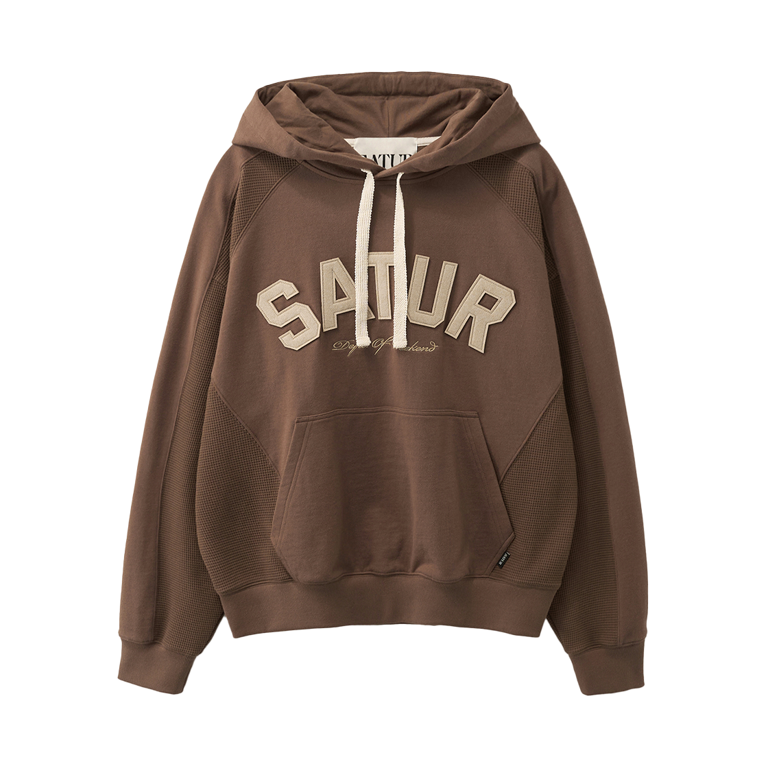 SA261UTH02BRN0 SATUR Lugo Panel Hoodie Brown