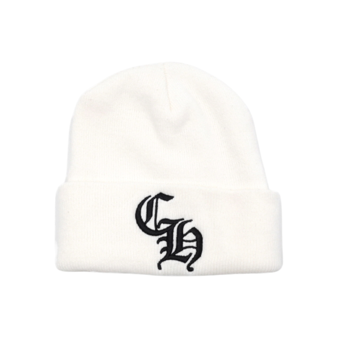 ITIHLM8OMAT2 Chrome Hearts White Embroidered CH Beanie