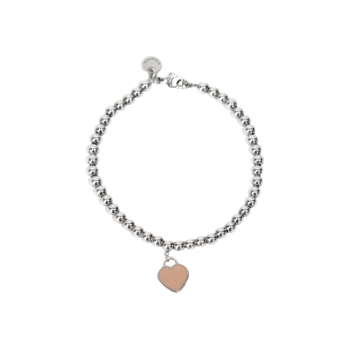 IT99624V4HIP Tiffany 925 Silver Bead Heart Bracelet C-B47194