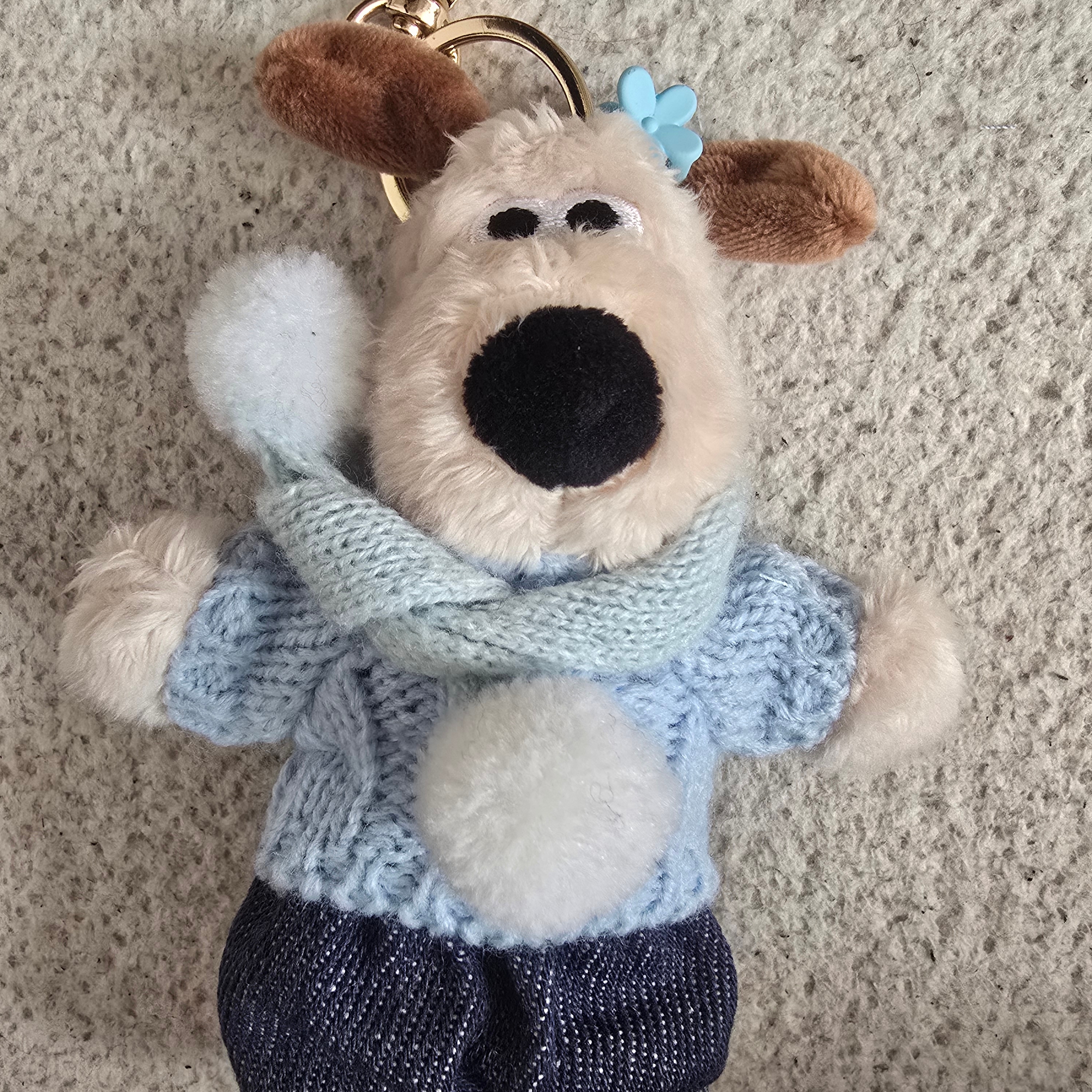 Dream C&C Wallace & Gromit Mini Keyring Plush 12cm 착용 스타일