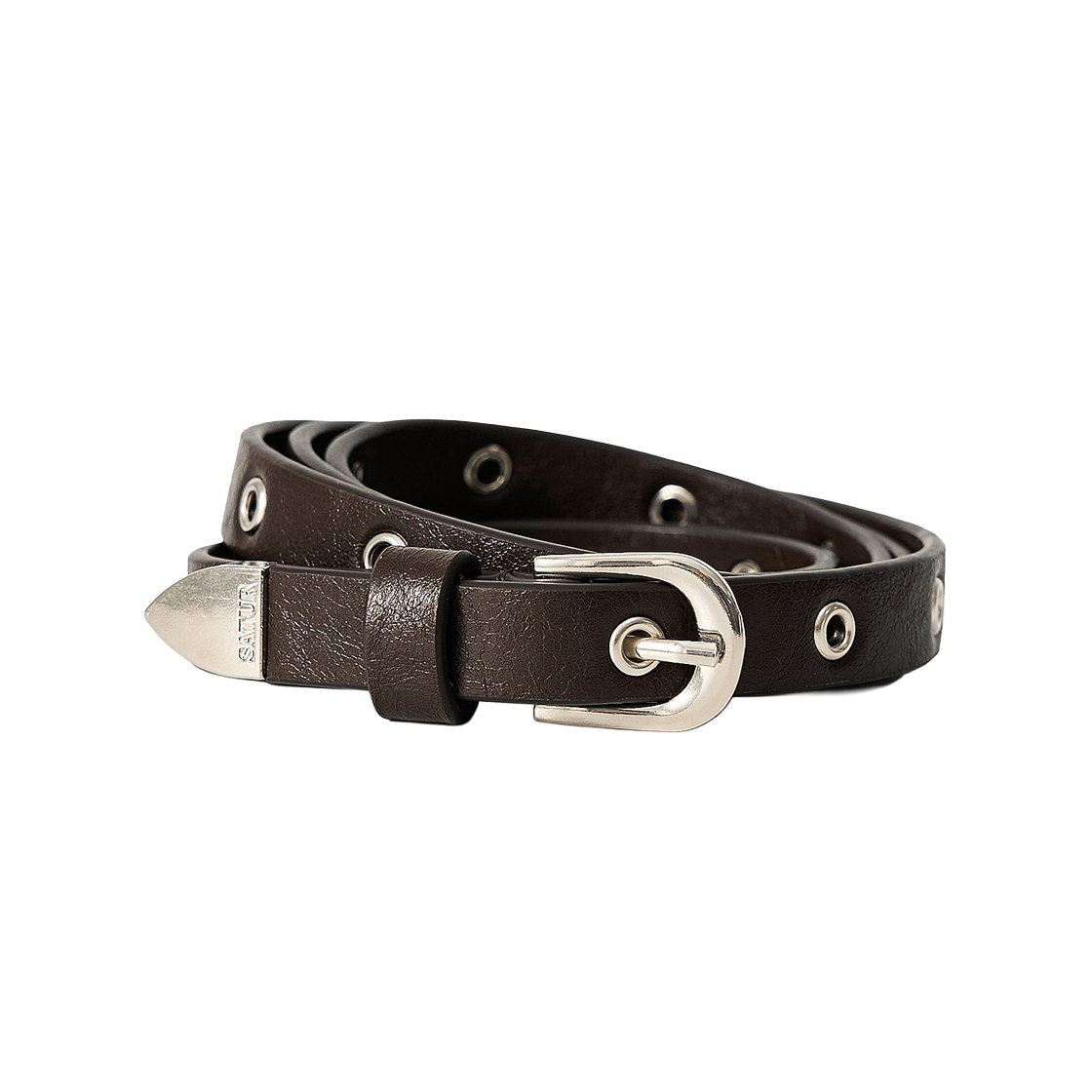 SA261UAE01BRN0 SATUR Eyelet Buckle Belt Brown