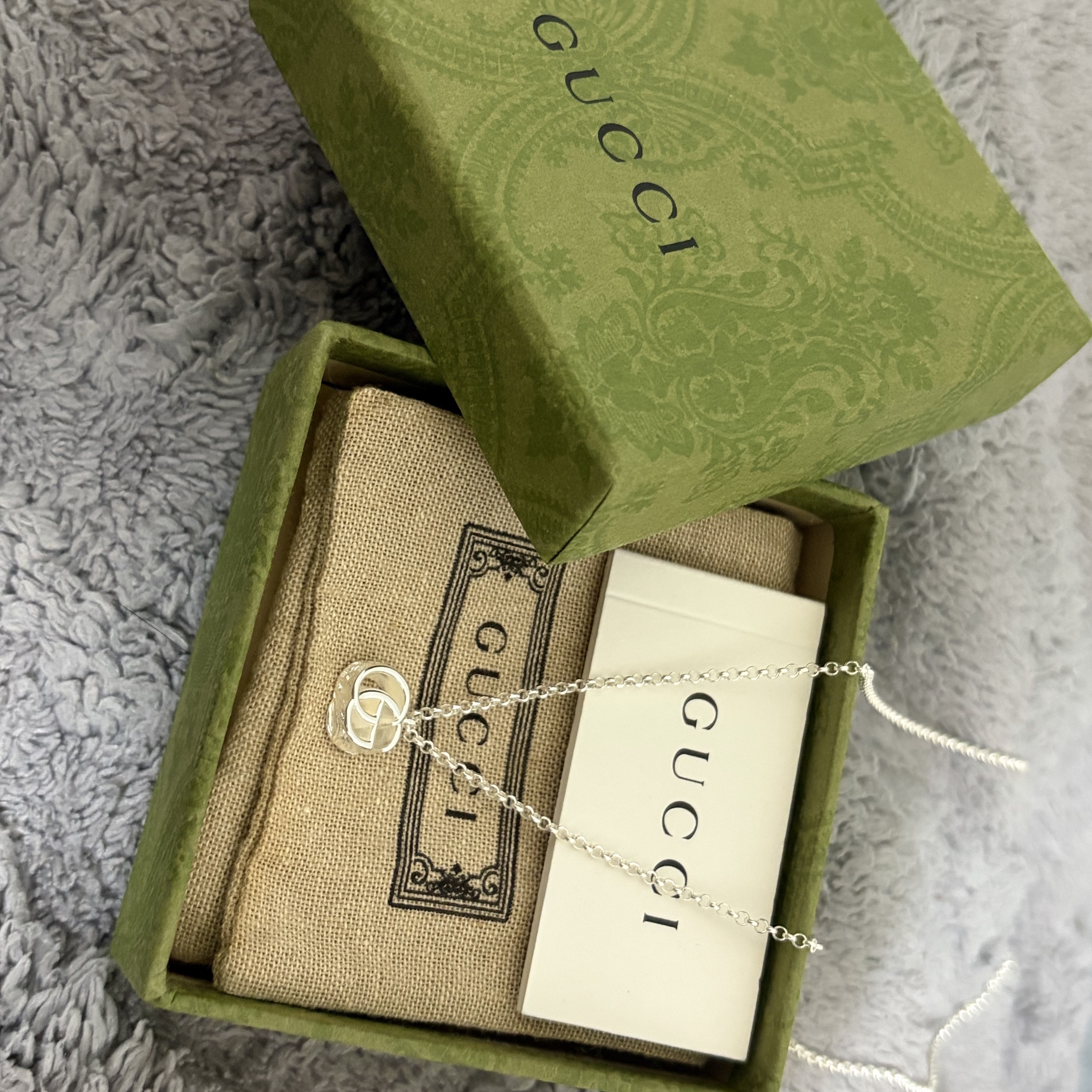 (W) Gucci GG Marmont Necklace 925 Sterling Silver 착용 스타일