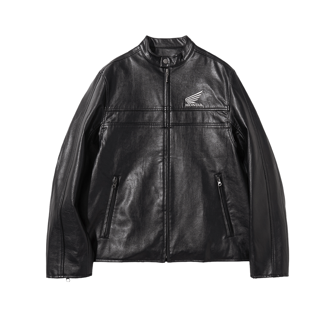 HGS1LE304SBB Honda Engineered Leather Motorcycle Jacket All Black