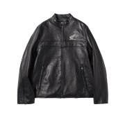 Honda Engineered Leather Motorcycle Jacket All Black