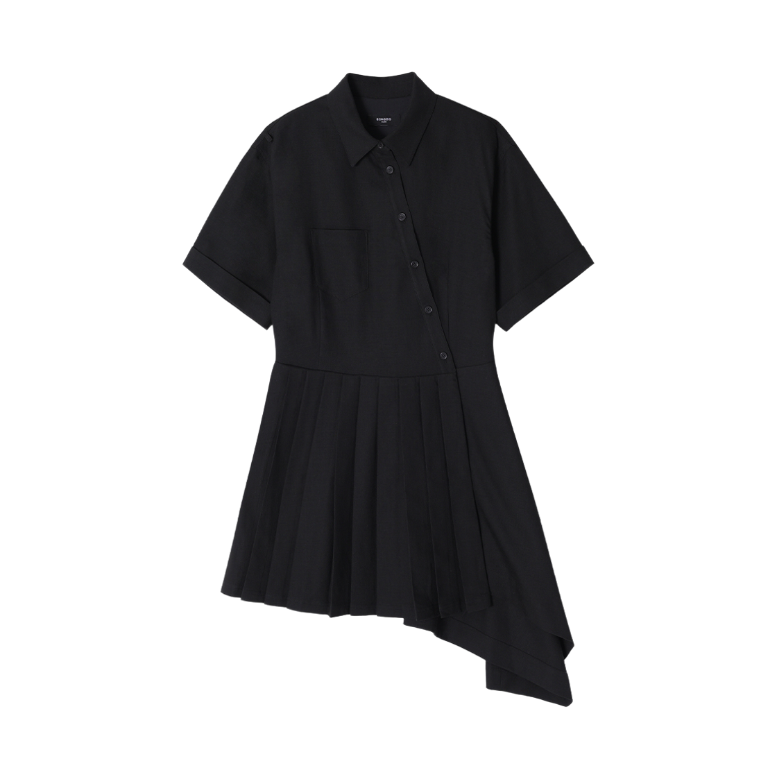 WH2OP305BK (W) SONGZIO Bias Pleats One Piece Black