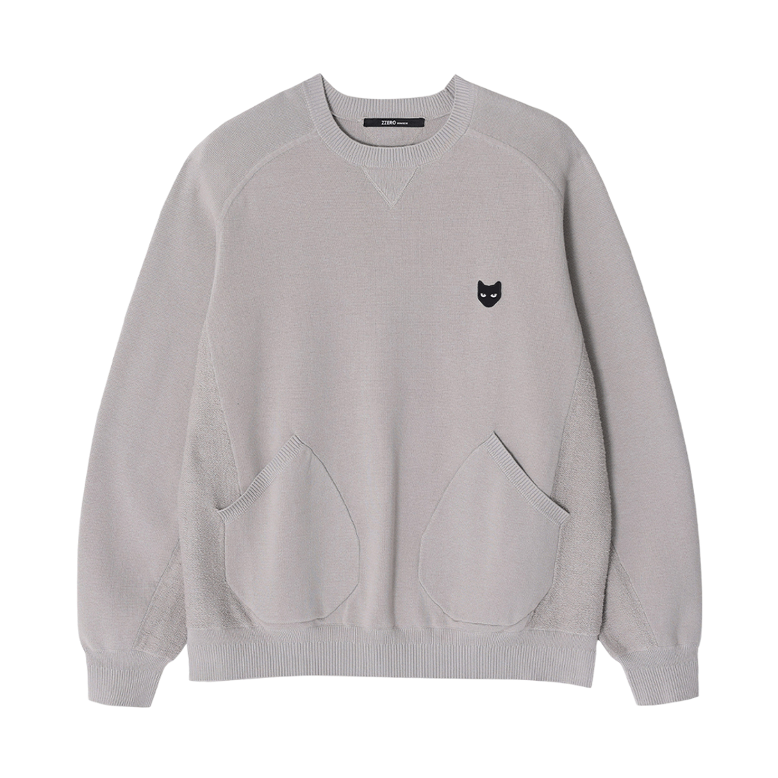 송지오 지제로 팬서 디시밀러 크루넥 니트 라이트 그레이