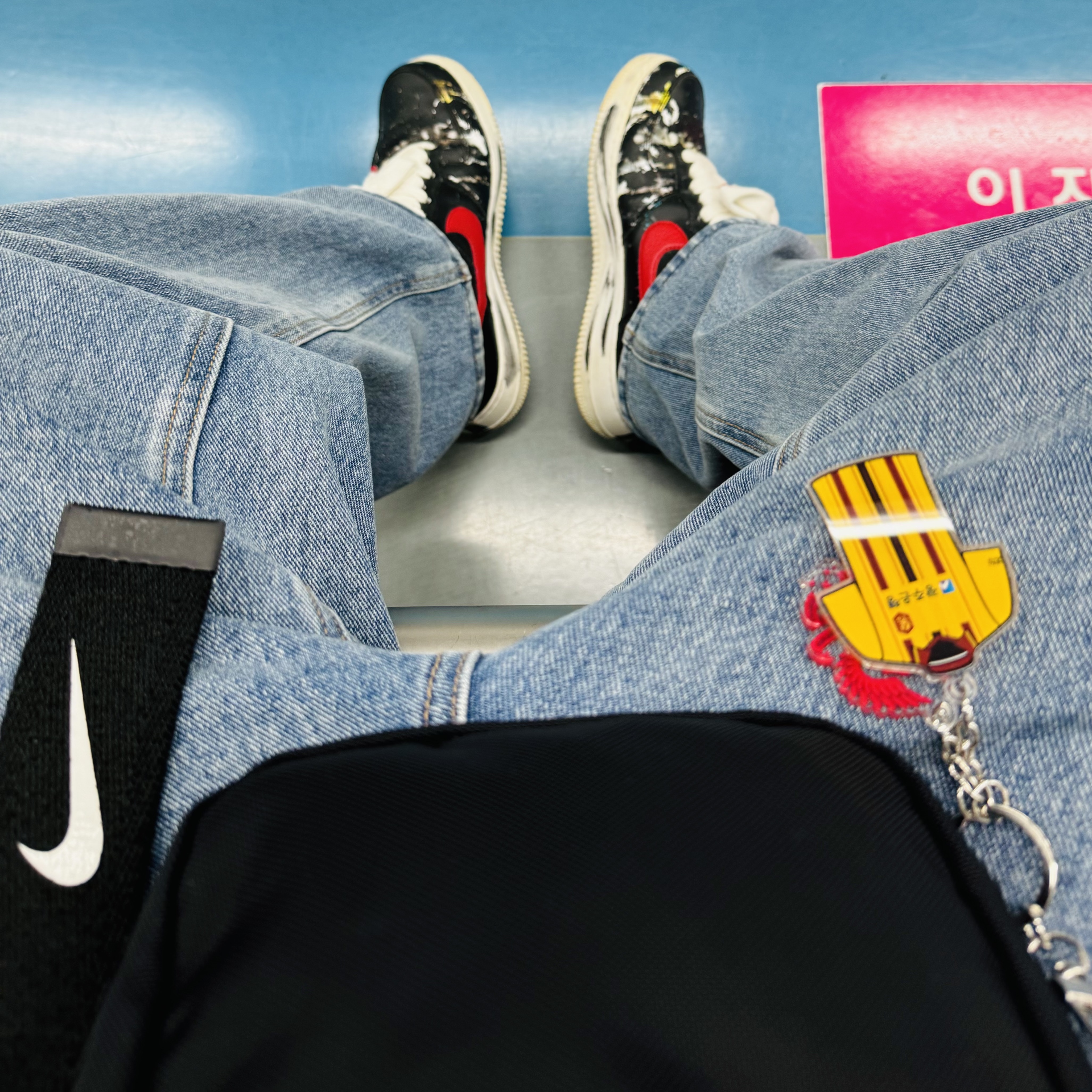 Nike x Peaceminusone Air Force 1 Low Para-Noise - Korea Exclusive, Goal Studio Gwangju FC 2025 Authentic Home Uniform Yellow (Non Marking Ver.) 착용 스타일
