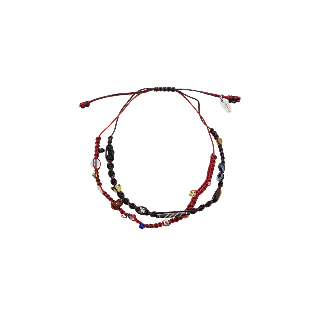 아조바이아조 와비사비 노트 레이어드 팔찌 레드(AJOBYAJO Wabisabi Knot Layered Bracelet Red)