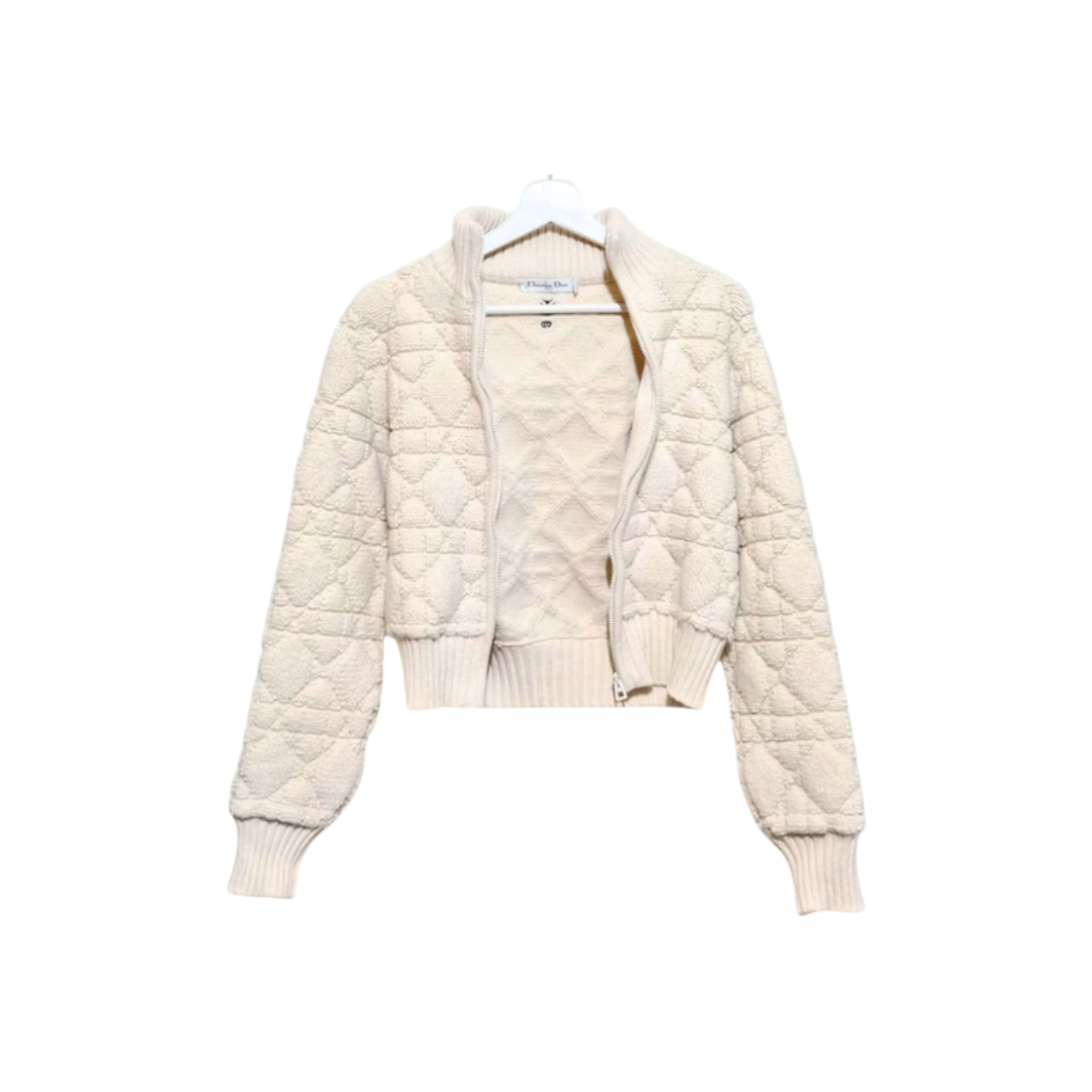 ITPB5SGIPMRD Christian Dior Macro Cannage Zip-Up Cardigan L430223