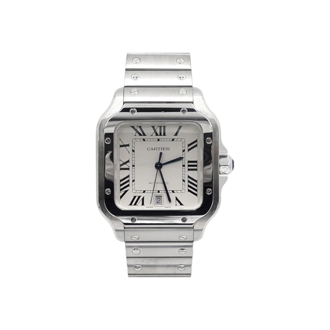 까르띠에 WSSA0018 산토스 드 까르띠에 L 라지 오토매틱 스틸 남성 시계aa59196(Cartier Santos de Cartier Large Automatic Steel Men's Watch WSSA0018)