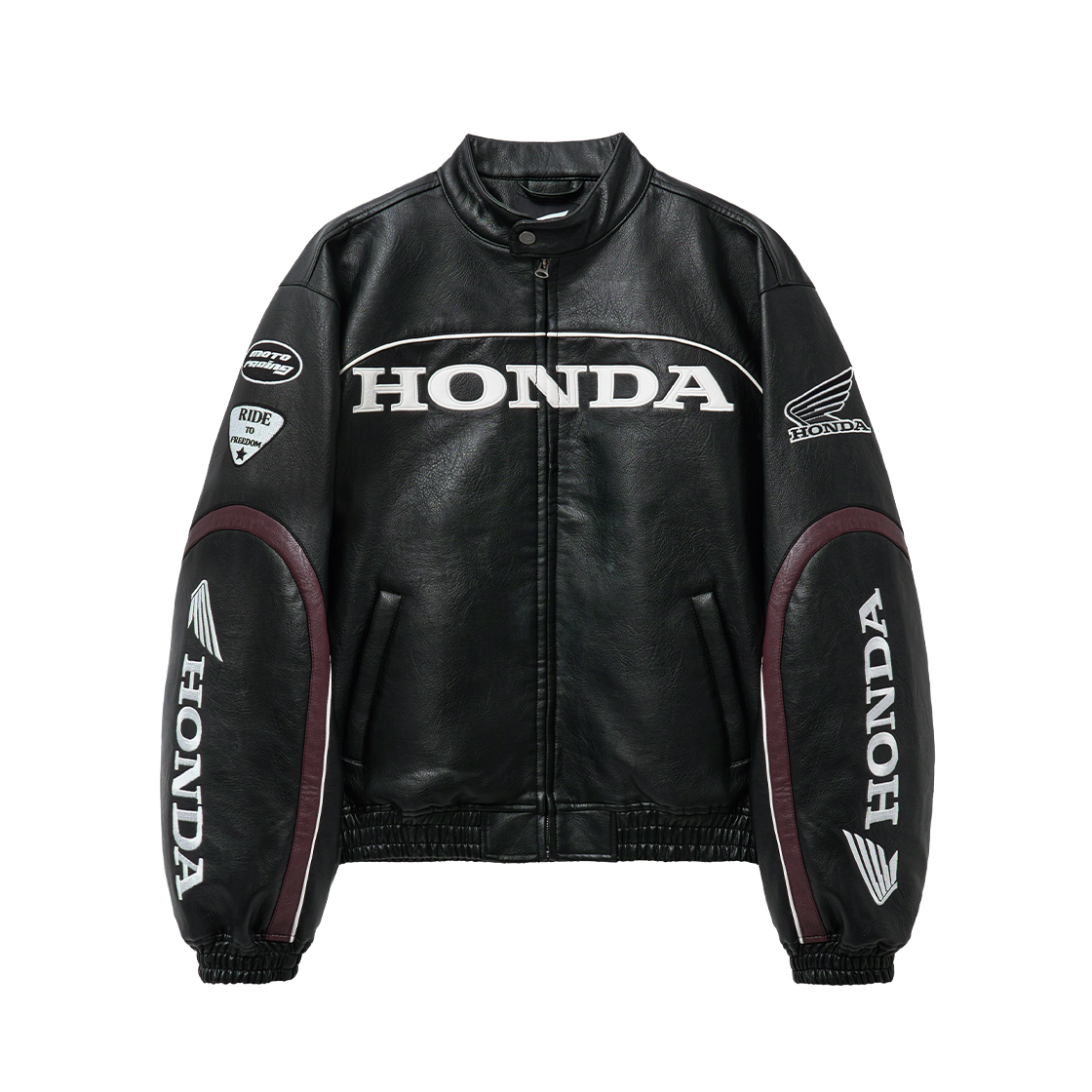 HGS1LE305ABK Honda Engineered Leather Racing Jacket Black