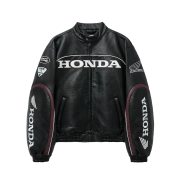 Honda Engineered Leather Racing Jacket Black