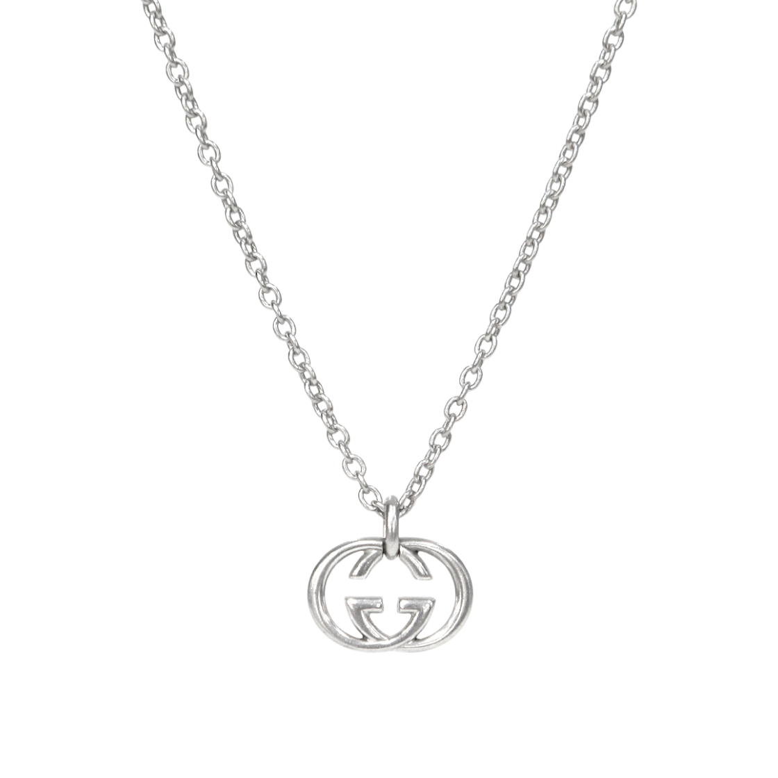 구찌 인터로킹 G 실버 목걸이 A-B44952(Gucci Interlocking G Silver Necklace A-B44952) - 1