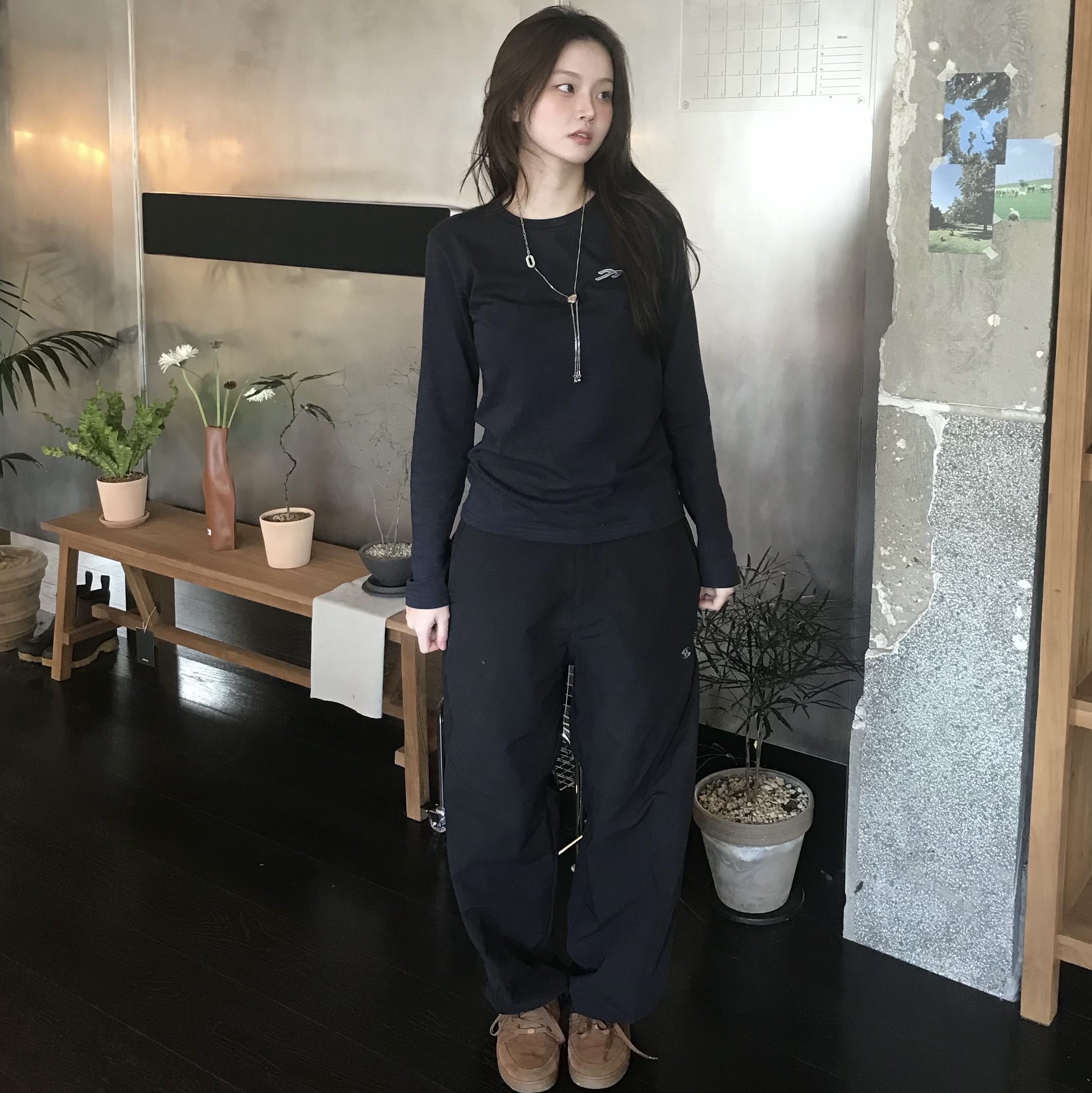 Sansan Gear Side Snap Pants V2 Black - 23FW 착용 스타일 - 2