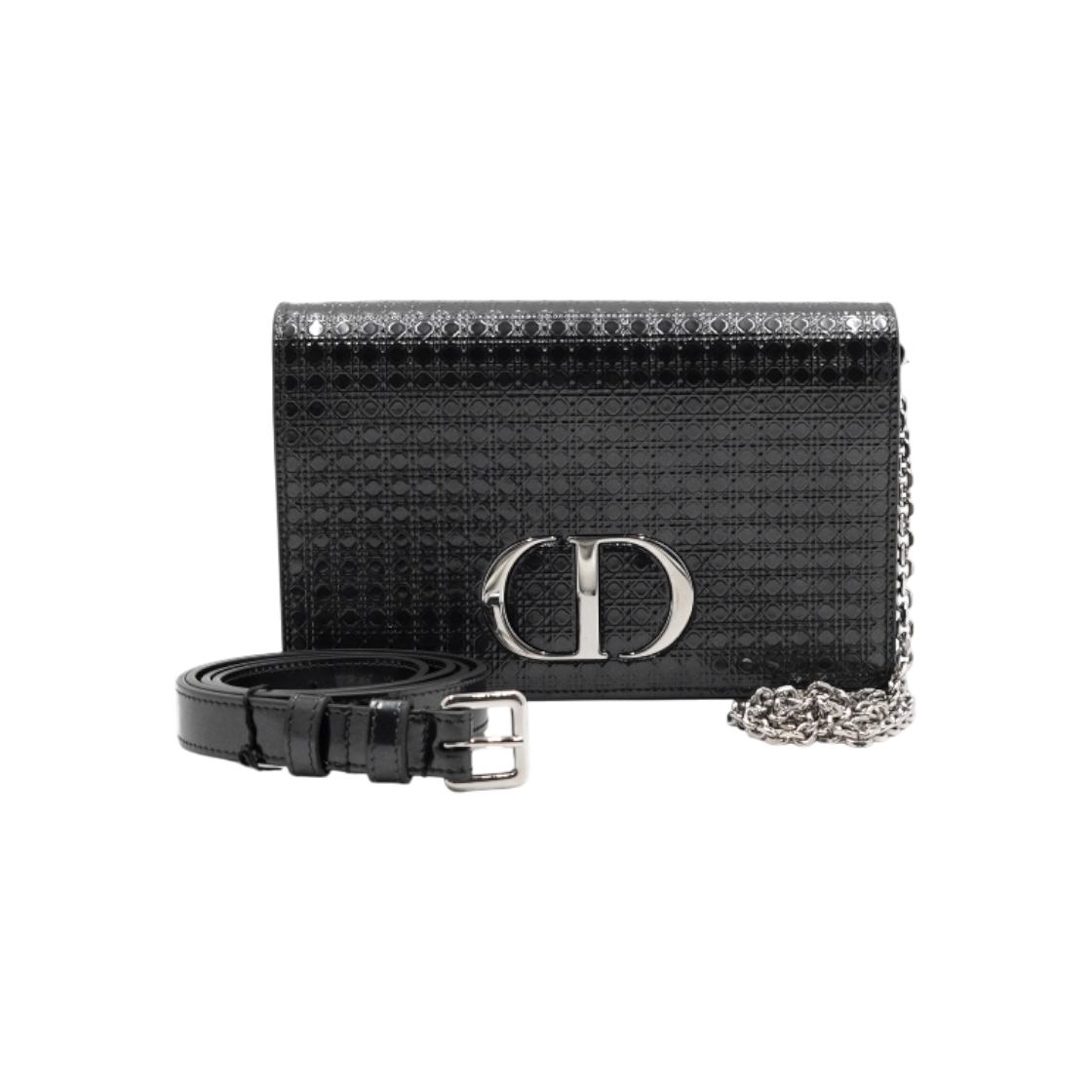 디올 S2086 실버 메탈릭 30 몽테인 까나쥬 투인원 벨트백 겸 체인 크로스백aa60484(Dior S2086 Silver Metallic 30 Montaigne Cannage Two-in-One Belt Bag & Chain Crossbody) - 1