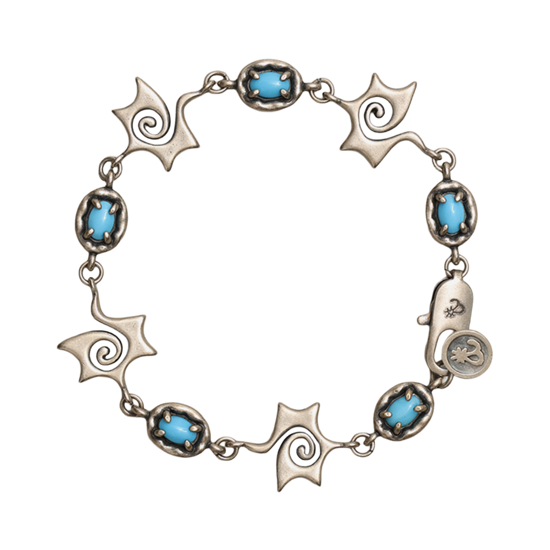 TBH62ABMB068TQ [KREAM 단독] TOWTOW.ARCHIVE Swirl Star Gem Link Bracelet Turquoise