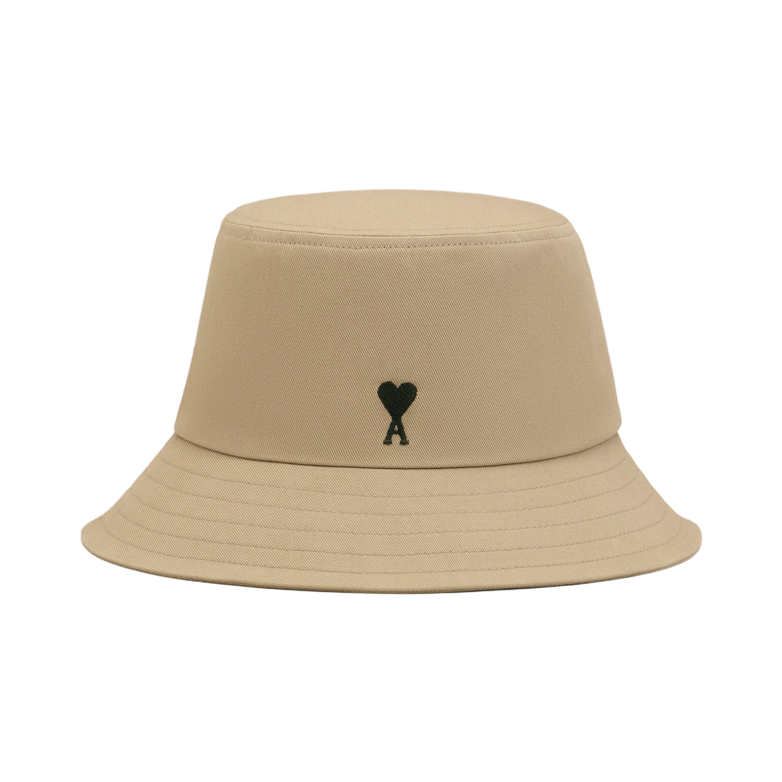 아미 베이지 코튼 아미 드 하트 버킷햇 토프 베이지(AMI Beige Cotton Ami De Coeur Bucket Hat Taupe Beige) - 2