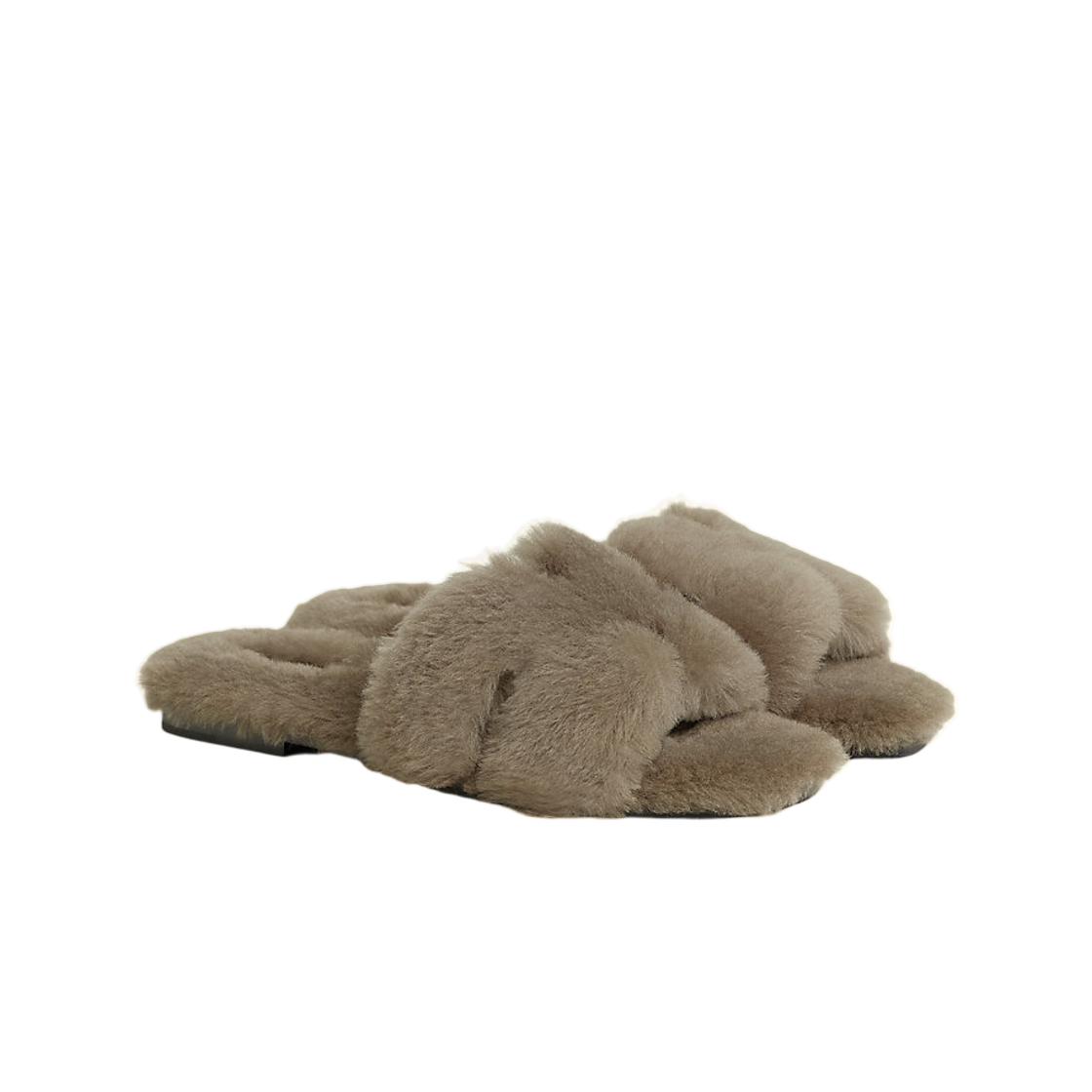 (W) 에르메스 오란 샌들 울스킨 & 에뚜쁘((W) Hermes Oran Sandal Woolskin & Etoupe) - 2