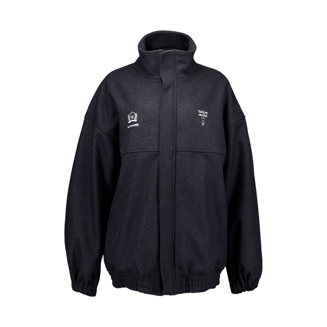 TU26JK1GR Temporary Universe x Way Maker Oversized Wool Jacket Grey